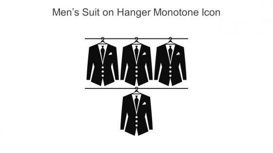 Mens Suit On Hanger Monotone Icon In Powerpoint Pptx Png And Editable Eps Format