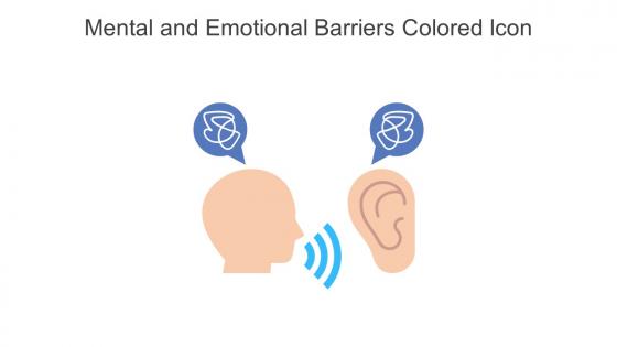 Mental And Emotional Barriers Colored Icon In Powerpoint Pptx Png And Editable Eps Format