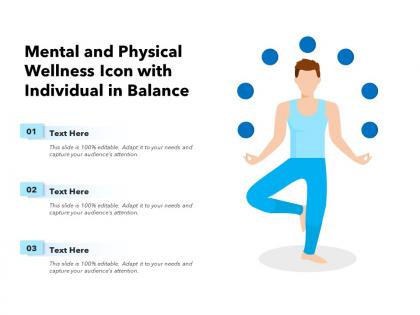 Mental and physical wellness icon with individual in balance