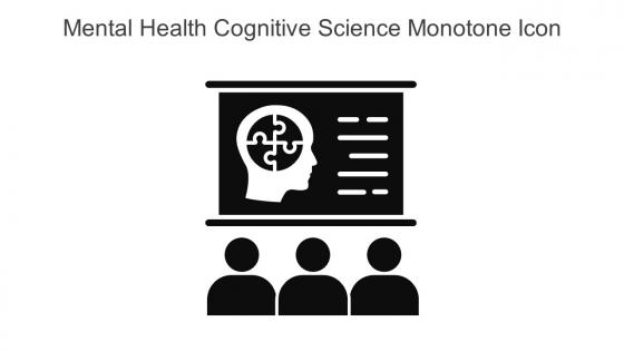 Mental Health Cognitive Science Monotone Icon In Powerpoint Pptx Png And Editable Eps Format