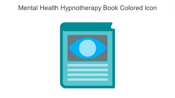 Mental Health Hypnotherapy Book Colored Icon In Powerpoint Pptx Png And Editable Eps Format