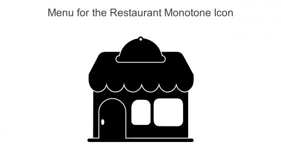 Menu For The Restaurant Monotone Icon In Powerpoint Pptx Png And Editable Eps Format