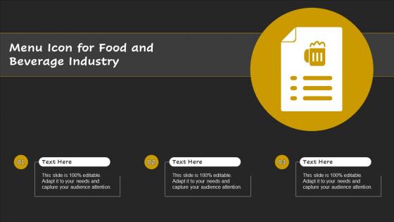 Menu Icon For Food And Beverage Industry