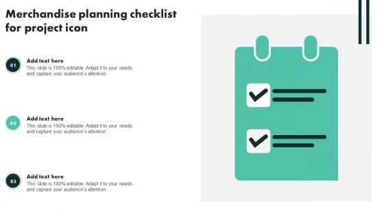 Merchandise Planning Checklist For Project Icon