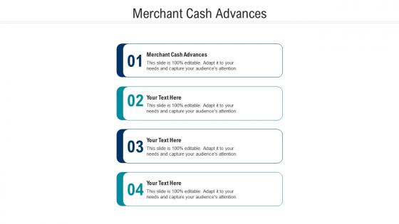 Merchant cash advances ppt powerpoint presentation slides slideshow cpb