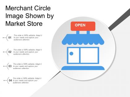 Merchant circle image shown by market store
