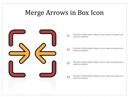 Merge arrows in box icon