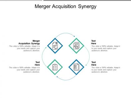 Merger acquisition synergy ppt powerpoint presentation infographics information cpb