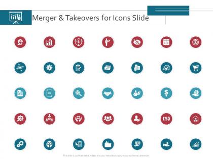 Merger and takeovers for icons slide ppt powerpoint presentation styles grid