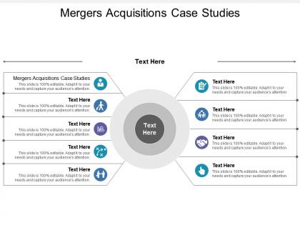 Mergers acquisitions case studies ppt powerpoint presentation gallery icon cpb