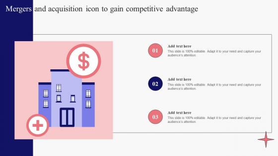 Mergers And Acquisition Icon To Gain Competitive Advantage
