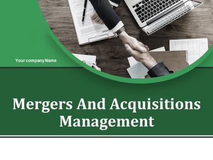 Mergers And Acquisitions Management Powerpoint Presentation Slides