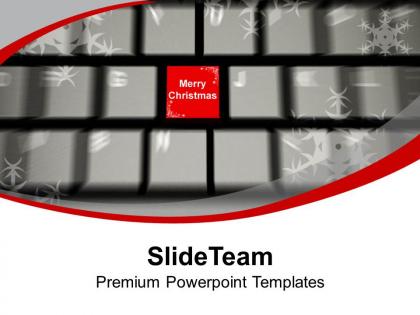 Merry christmas on keyboard powerpoint templates ppt themes and graphics 0113