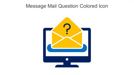 Message Mail Question Colored Icon In Powerpoint Pptx Png And Editable Eps Format