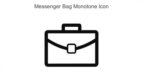 Messenger Bag Monotone Icon In Powerpoint Pptx Png And Editable Eps Format