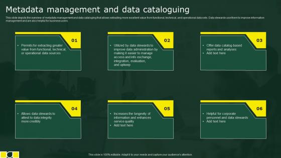 Metadata Management And Data Cataloguing Stewardship By Business Process Model