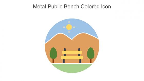 Metal Public Bench Colored Icon In Powerpoint Pptx Png And Editable Eps Format