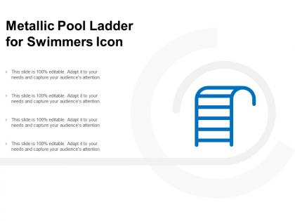 Metallic pool ladder for swimmers icon