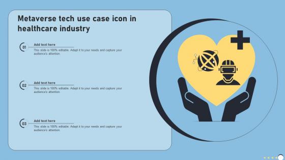 Metaverse Tech Use Case Icon In Healthcare Industry