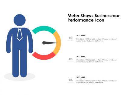 Meter shows businessman performance icon