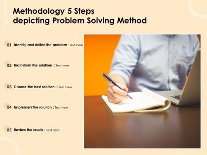 Methodology 5 steps depicting problem solving method