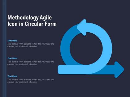 Methodology agile icon in circular form
