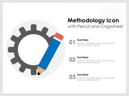 Methodology icon with pencil and cogwheel