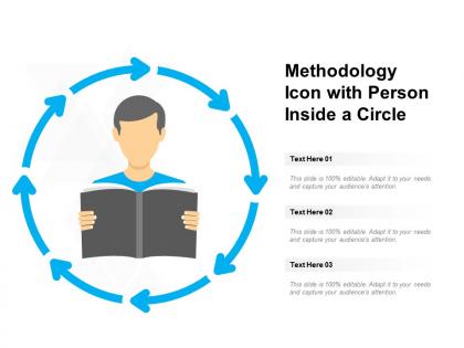 Methodology icon with person inside a circle