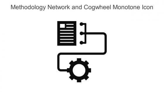 Methodology Network And Cogwheel Monotone Icon In Powerpoint Pptx Png And Editable Eps Format