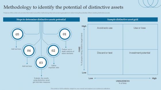 Methodology To Identify The Potential Assets Valuing Brand And Its Equity Methods And Processes