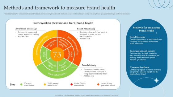 Methods And Framework To Measure Brand Health Valuing Brand And Its Equity Methods And Processes