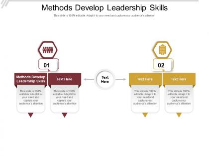 Methods develop leadership skills ppt powerpoint presentation portfolio pictures cpb