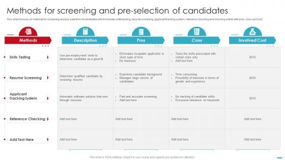 Methods For Screening And Pre Selection Of Candidates Essential Ways To Enhance Selection Process