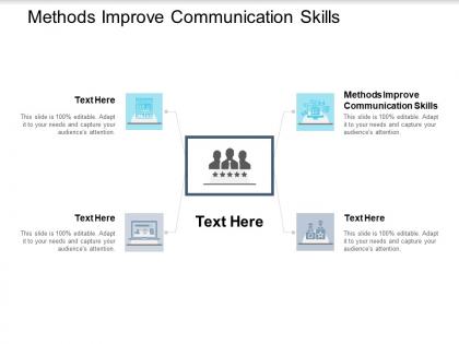 Methods improve communication skills ppt powerpoint presentation icon cpb