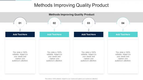 Methods Improving Quality Product In Powerpoint And Google Slides Cpb