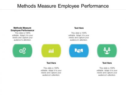Methods measure employee performance ppt powerpoint presentation summary objects cpb