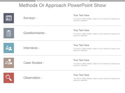 Methods or approach powerpoint show