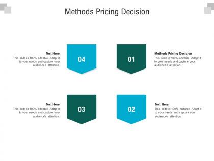 Methods pricing decision ppt powerpoint presentation slides graphics cpb