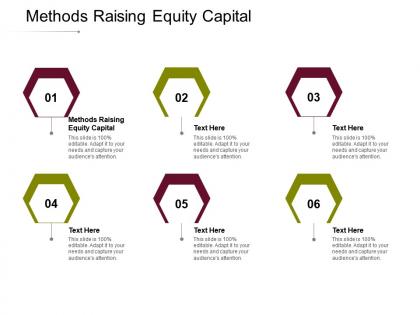 Methods raising equity capital ppt powerpoint presentation ideas styles cpb