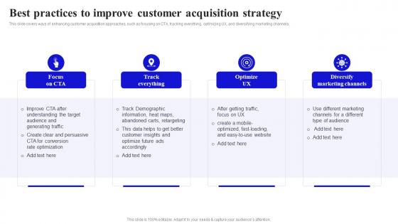 Methods To Boost Buyer Best Practices To Improve Customer Acquisition Strategy
