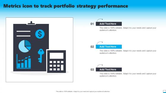 Metrics Icon To Track Portfolio Strategy Performance