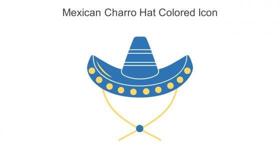 Mexican Charro Hat Colored Icon In Powerpoint Pptx Png And Editable Eps Format