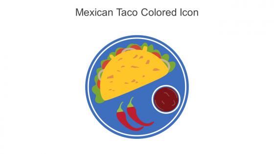 Mexican Taco Colored Icon In Powerpoint Pptx Png And Editable Eps Format