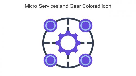 Micro Services And Gear Colored Icon In Powerpoint Pptx Png And Editable Eps Format
