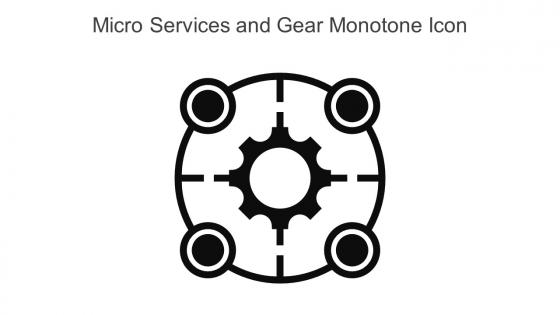 Micro Services And Gear Monotone Icon In Powerpoint Pptx Png And Editable Eps Format
