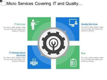 Micro services covering it and quality infrastructure