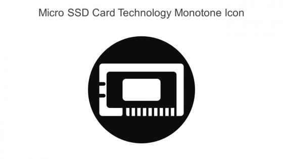 Micro SSD Card Technology Monotone Icon In Powerpoint Pptx Png And Editable Eps Format
