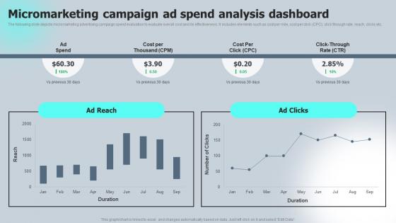 Micromarketing Campaign Ad Spend Analysis Dashboard Macro VS Micromarketing Strategies MKT SS V