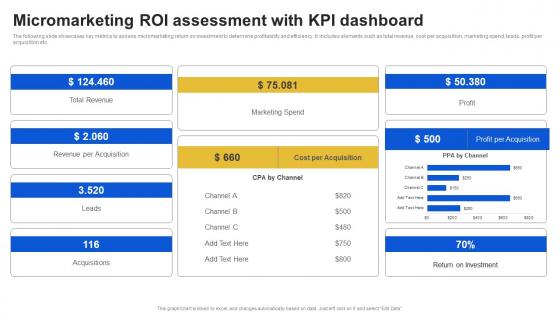 Micromarketing ROI Assessment With KPI Introduction To Micromarketing Customer MKT SS V
