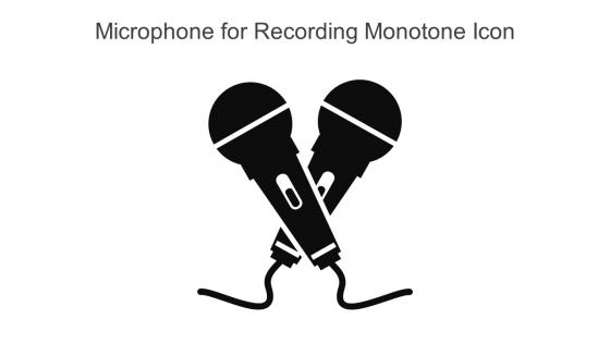 Microphone For Recording Monotone Icon In Powerpoint Pptx Png And Editable Eps Format
